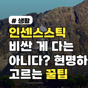 인센스스틱, 비싼 게 다는 아니다? 현명하게 고르는 3가지 꿀팁