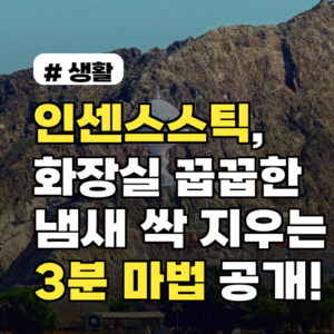 인센스스틱, 화장실 꿉꿉한 냄새 3분 만에 지우는 법