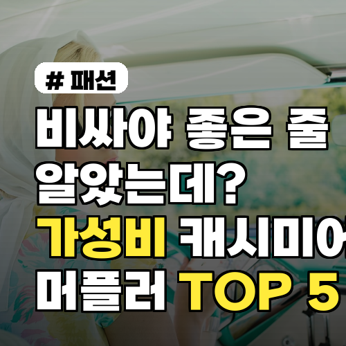 가성비 캐시미어머플러 TOP 5: 비싸야 좋다는 편견은 이제 그만!