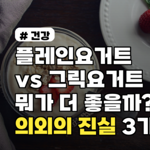 플레인 vs 그릭요거트, 뭐가 더 좋을까? 의외의 진실 3가지