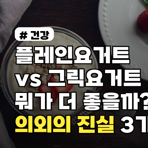 플레인 vs 그릭요거트, 뭐가 더 좋을까? 의외의 진실 3가지