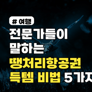 전문가 꿀팁! 땡처리항공권 득템 비법 5가지