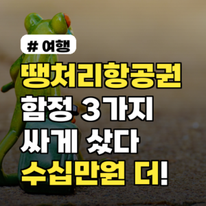 땡처리항공권 함정 3가지! 싸게 샀다 수십만원 더 쓰지 마세요