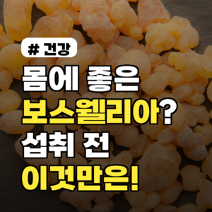 보스웰리아 섭취, 이런 경우 피해야 할 3가지!