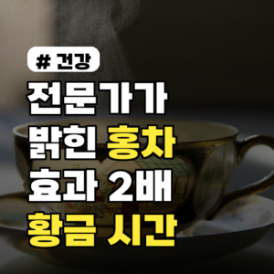 홍차 효과 2배 늘리는 황금 시간 3가지: 전문가 팁