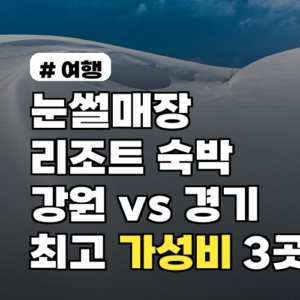 강원 경기 눈썰매장 리조트 숙박, 가성비 최고 3곳 추천