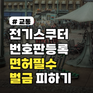 전기스쿠터 번호판 등록, 면허 필수! 벌금 피하는 법