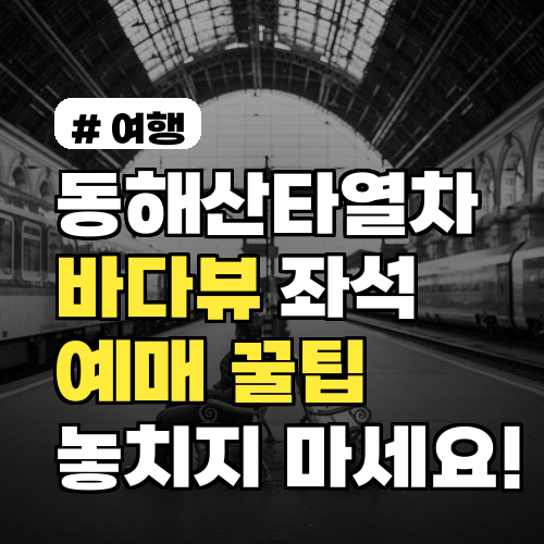 동해산타열차 바다뷰 좌석 예매 꿀팁, 놓치지 마세요!