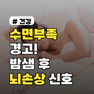 수면 부족 경고! 밤샘 후 당신의 뇌가 보내는 위험 신호
