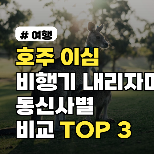 호주이심, 비행기 착륙 즉시 터지는 통신사별 비교 TOP 3
