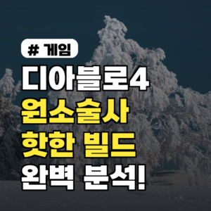디아블로4 원소술사, 지금 핫한 빌드 3가지 완벽 분석
