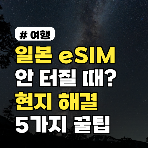 일본 ESIM 안 터질 때? 현지에서 바로 해결하는 5가지 방법