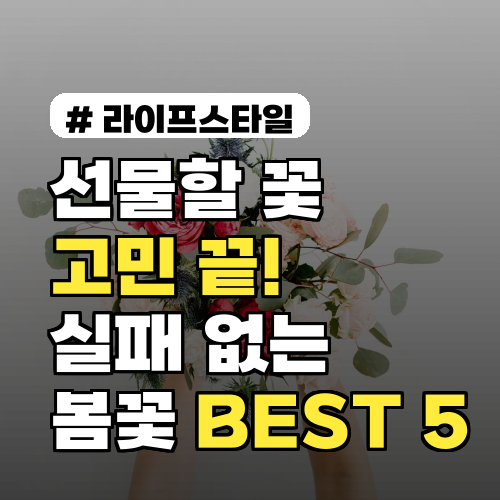 실패 없는 봄꽃 선물! BEST 5 종류 추천