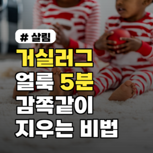 거실러그 얼룩, 5분 만에 지우는 살림 고수 비법