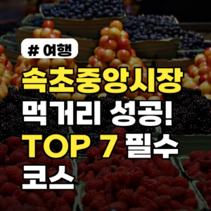 속초중앙시장 먹거리, 성공적인 TOP 7 필수 코스