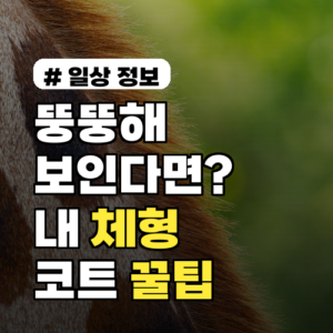 뚱뚱해 보인다면? 내 체형에 맞는 여성코트 고르는 꿀팁