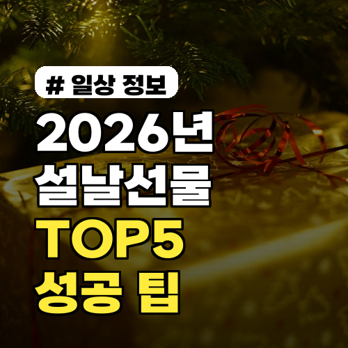 2026년 설날선물세트 TOP5! 품목별 만족도 높은 순위와 팁