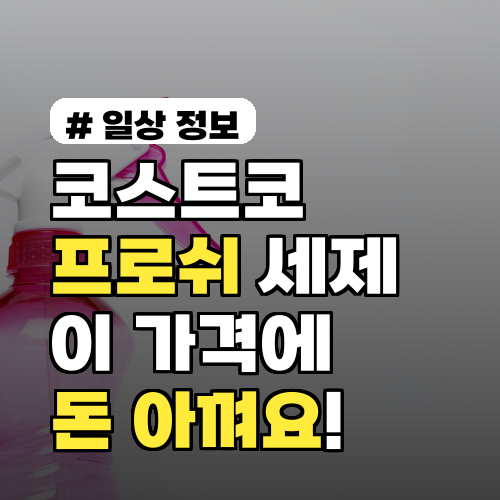 코스트코 프로쉬 세탁세제 3L, 이 가격에 사야 돈 아껴요