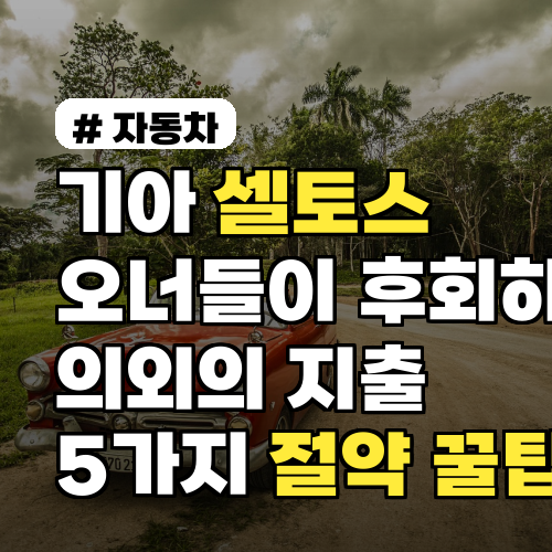 기아 셀토스 오너들이 후회하는 의외의 지출 5가지와 절약 꿀팁
