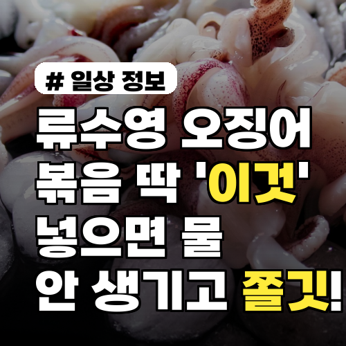 류수영 오징어볶음, 딱 '이것' 넣으면 물 안 생기고 쫄깃!
