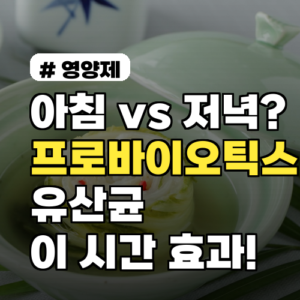 아침 vs 저녁? 프로바이오틱스유산균, ‘이 시간’에 먹으면 2배 효과!