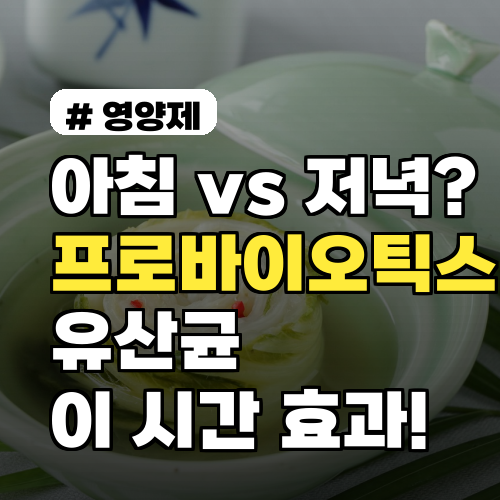 아침 vs 저녁? 프로바이오틱스유산균, '이 시간'에 먹으면 2배 효과!