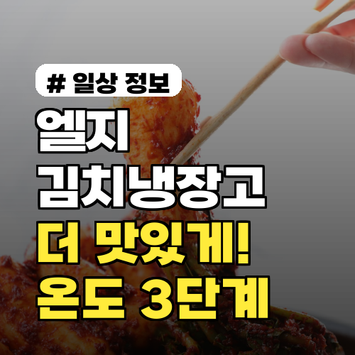엘지 김치냉장고, 김치 더 맛있게! 온도 3단계 설정 비법
