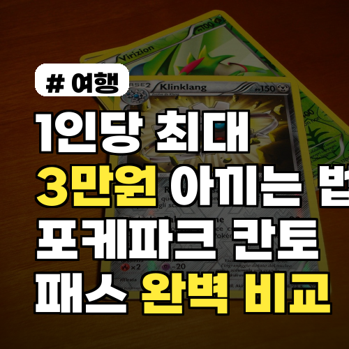 1인당 최대 3만원 아끼는 법! 포케파크 칸토 패스 완벽 비교