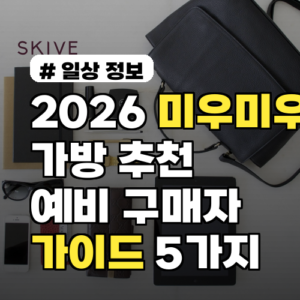 2026년 미우미우 가방 추천, 예비 구매자를 위한 가이드 5가지