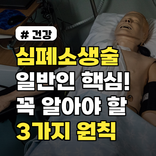 심폐소생술 핵심! 일반인도 꼭 알아야 할 3가지 원칙