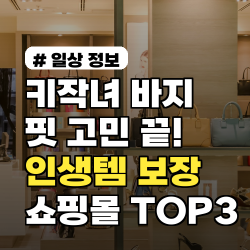 키작녀 바지 핏 고민 끝! 인생템 보장 쇼핑몰 TOP 3