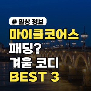 마이클코어스 패딩? 2026년 겨울 당신의 코디 완성할 BEST 3