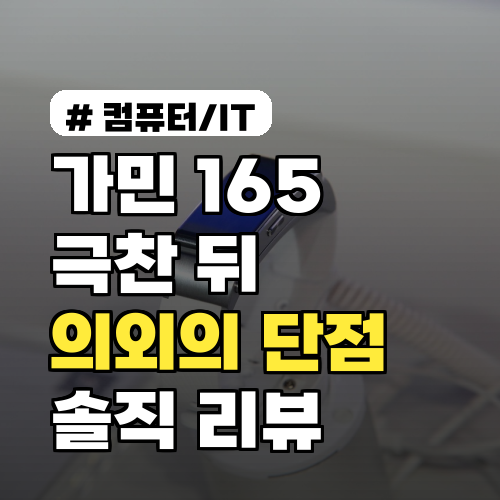 가민 165, 극찬 뒤 숨겨진 '의외의 단점' 3가지 솔직 리뷰