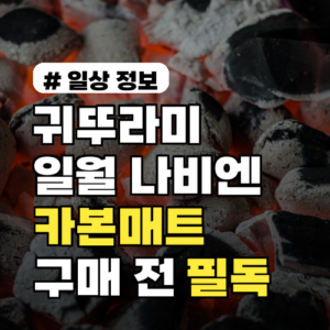 귀뚜라미 vs 일월 vs 나비엔 카본매트, 숨겨진 차이점 구매 전 필독!