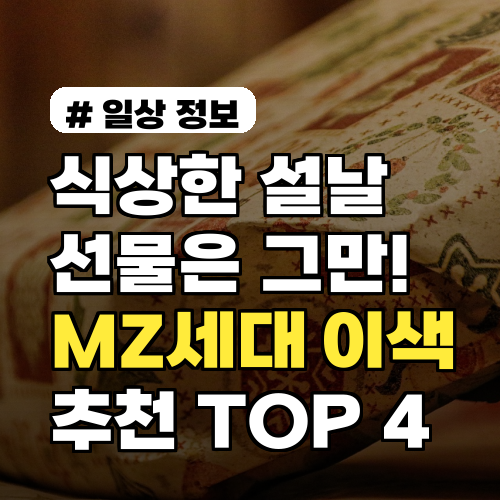 식상한 설날 선물은 그만! 2026년 MZ세대 이색 추천 TOP 4