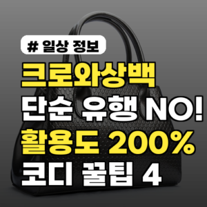 크로와상백, 단순 유행 아니다! 활용도 200% 높이는 코디 꿀팁 4가지