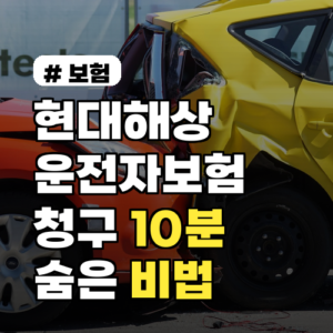 현대해상 운전자보험 청구, 1인당 10분만에 끝내는 숨은 비법