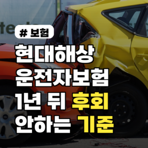 현대해상 운전자보험 가입, 1년 뒤 후회 안 하는 현명한 선택 기준