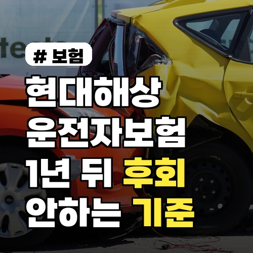 현대해상 운전자보험 가입, 1년 뒤 후회 안 하는 현명한 선택 기준