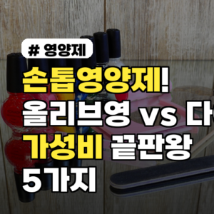 손톱영양제! 올리브영 vs 다이소, 2026 가성비 끝판왕 5가지