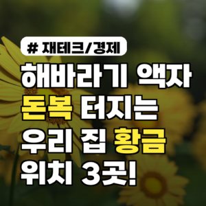 해바라기액자, 돈복 터지는 우리 집 황금 위치 3곳 대공개!