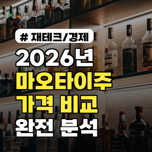 2026년 마오타이주 가격: 면세점, 국내, 중국 현지 비교