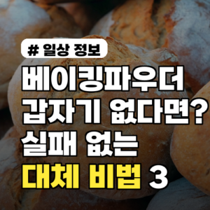 베이킹파우더 갑자기 없다면? 실패 없이 대체할 3가지 비법