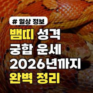 뱀띠 성격 특징과 다른 띠와의 궁합, 2026년 운세까지 완벽 정리