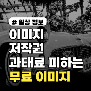 이미지 저작권, 과태료 피하는 무료 이미지 찾는 5가지 방법